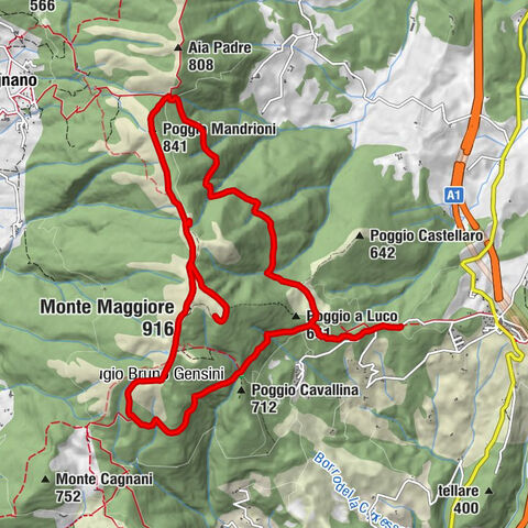 Calenzano - Monte Maggiore - Poggio Pian del Monte - Barberino di Mugello