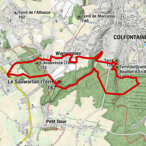 Dour - Le Sauwartan (Terril) - Terril du Grand Bouillon d'En Bas - L'Avaleresse (Terril)