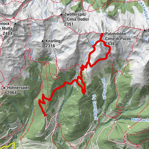 Gelenke - Moarhofalm - Putzenhöhe - Cime di Pozzo