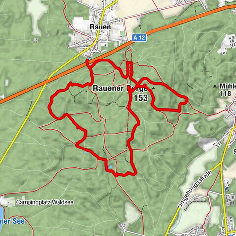 Rauen - Quelle Paulsborn - Rauener Berge - Steinerner Tisch