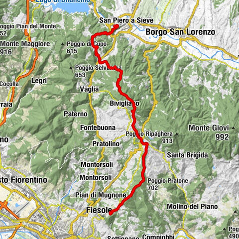 Monti - Porticciolo - poggio Pratone - Fiesole