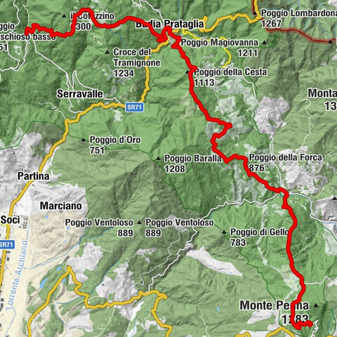 Poppi - Poggio Aguzzo - Poggio Montopoli - La Verna