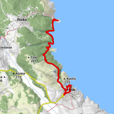 Camino Krk in Vrbnik, Kroatien