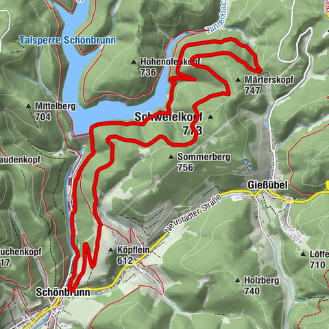Circular hiking trail - "Local history hiking trail" - Schönbrunn - Thuringian Forest