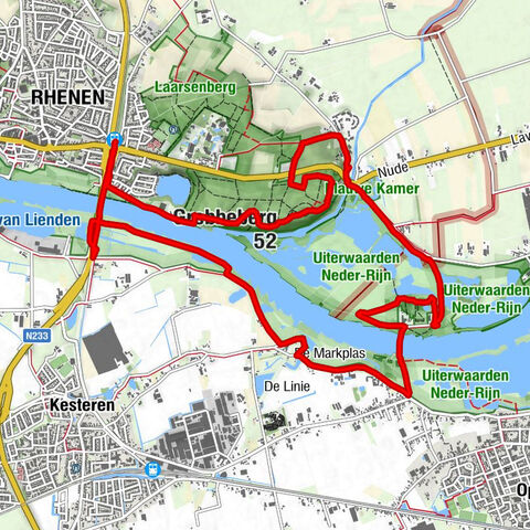 ns wandeling rhenen tegen de richting in