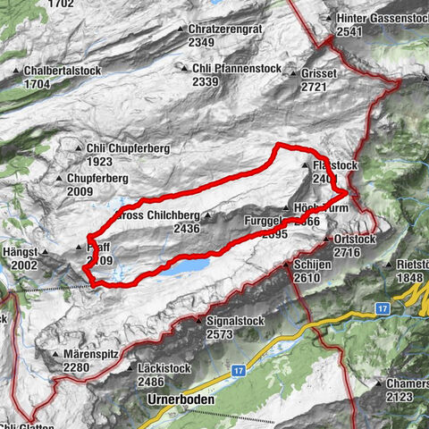 Glattalp – Glattalpsee – Furggele – Bärentritt – Erigsmatt – Charetalphüttli – Grossbodenkreuz – Glattalp