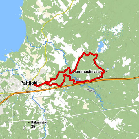 Hummastinvaara mountain biking routes 25 km, Raahe