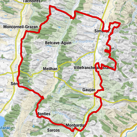 The Poutches of the Arrats and the Gimone by mountain bike