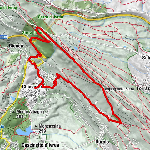 CHIAVERANO Loop on the Serra d'Ivrea