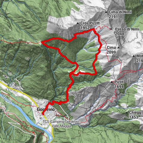 Gordevio-Alpe Nimi-Gordevio