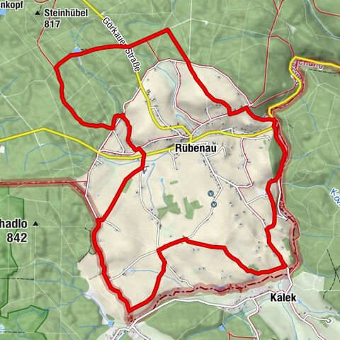 Day tour Kammweg 13 Around Rübenau 15km