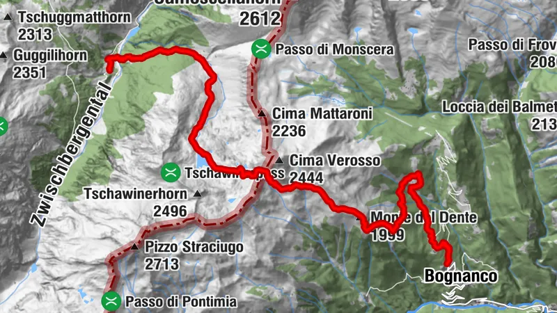 Stage 3: Alpine hut route Zwischbergen - Bognanco