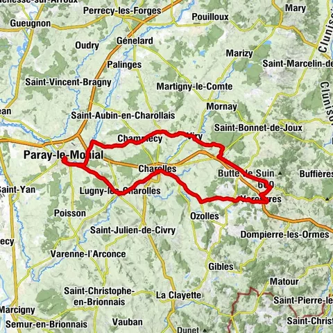 Paray-le-Monial : circuit n°9 - Campagne charolaise jusqu'à la maison natale de Marguerite Marie