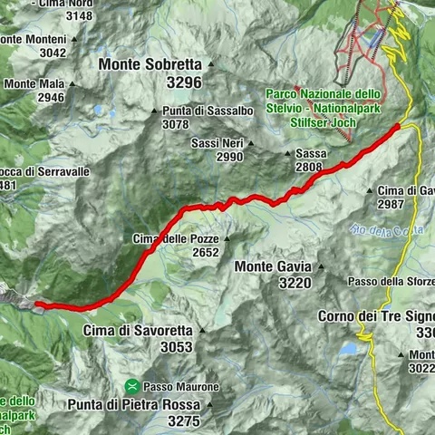 Route in Val di Rezzalo from the Ponte dell'Alpe
