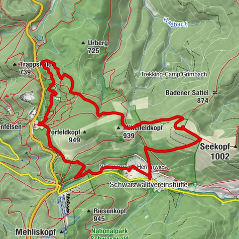 Von Herrenwies über Sand und Bühlerhöhe zur Badener Höhe Forbach, Baden-Württemberg