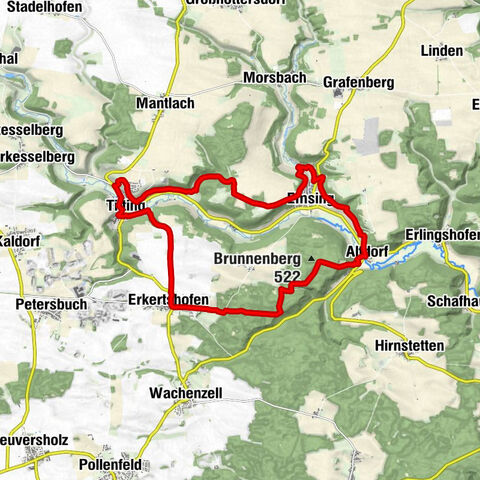 Ritter- und Römerweg Schlaufe 17 des Altmühltal-Panoramaweges