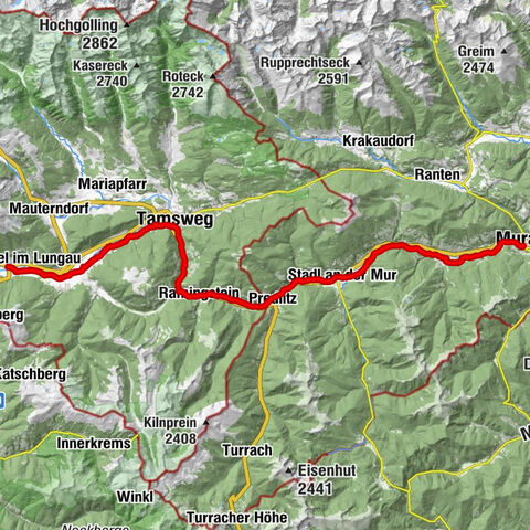 Etappe 02 Murradweg St. Michael im Lungau - Murau