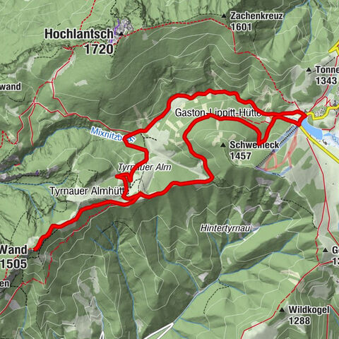 Rote Wand über Tyrnaueralm, Teichalm