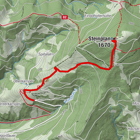 Steinplan vom Oberkamper