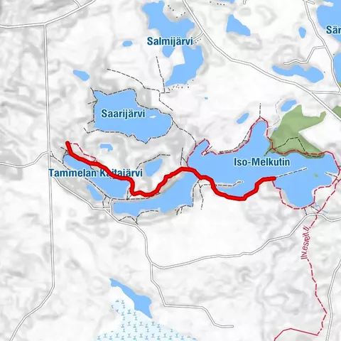 Häme Lynx route Kaitajärvi - Iso-Melkutin 6 km