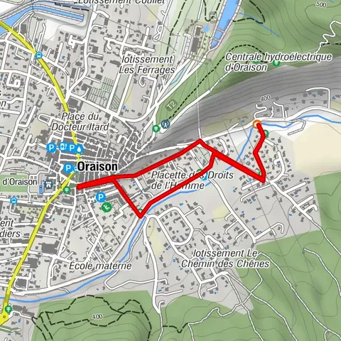 Itinéraire pédestre Oraison "Le Pont Roman"