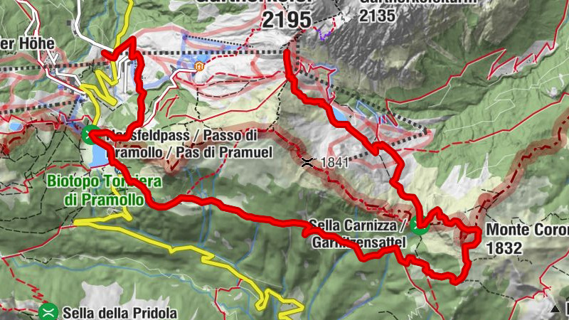 Krone-Italy-Route - Via Krone, Italian alpine pastures, and Nassfeld Lake to the valley station - TW N30