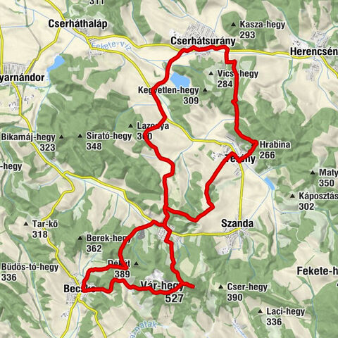Terény - Hucskó-hegy - Vár-hegy - Hrabina