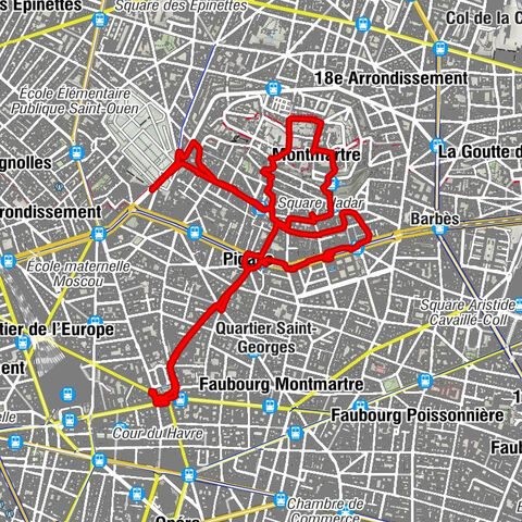 Quartier Saint-Georges - Crypte du Martyrium de Saint-Denis - Butte Montmartre - Paris