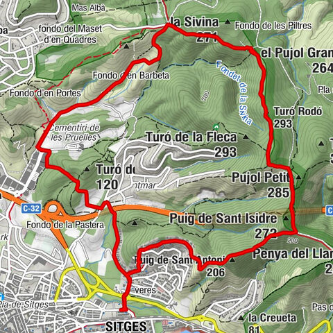 Sitges - Turó Rodó - Puig d'en Boronet
