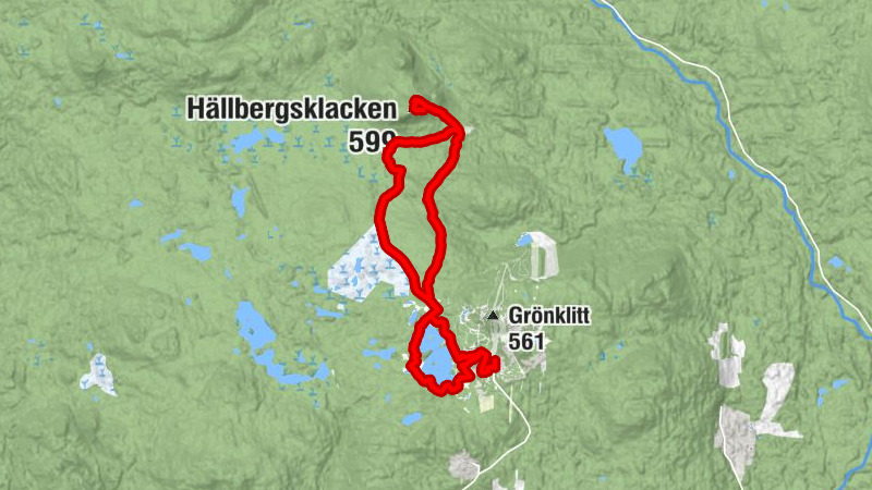 Ugglan och Björnen - Grönklitt - Längdcentrum - Hällbergsklacken