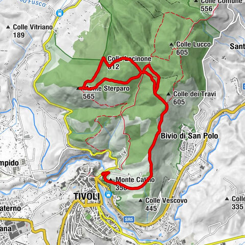 Grande Cascata di Tivoli - Monte Catillo - Monte Sterparo - Colle Lecinone