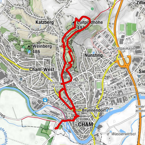 Cham - Erlöserkirche - Klosterkirche Maria Hilf - Luitpoldhöhe