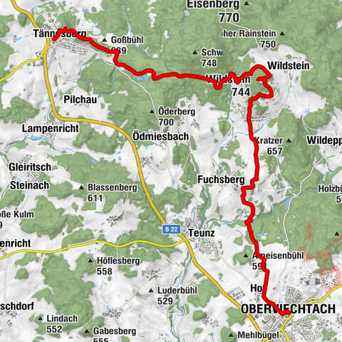 Tännesberg - Burgberg - Wildstein - St. Johannes Baptist