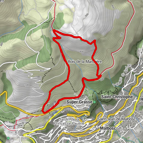 Rundwanderung Bois de la Marbière, Grasse, Provence-Alpes-Côte d'Azur/Frankreich