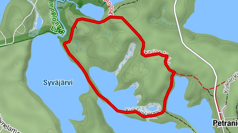 Harjupolku, in the Petkeljärvi National Park
