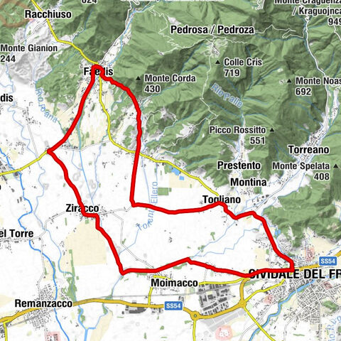 Loop from Faedis to Cividale del Friuli