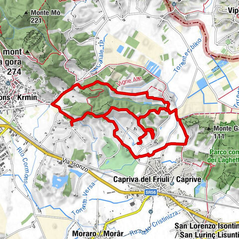 Pot Vigne Alte: celotna zanka s Pradis, Spessa in Subida