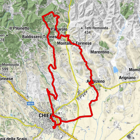 CHIERI - Ring toward Pavarolo, Montaldo T.se and Andezeno