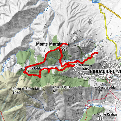 Biddacidru/Villacidro - Monte Margiani - Cuccuru su Cuadroxiu - Genna de Frocciddadas