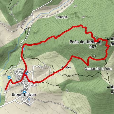 Unzué/Untzue - Iglesia de San Millán - Peña de Unzué - Aieregi