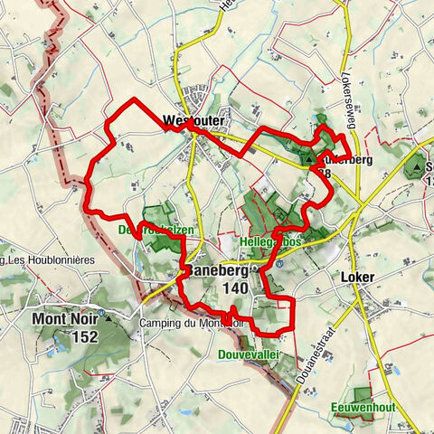Westouter - Baneberg - Rodeberg - Sulferberg