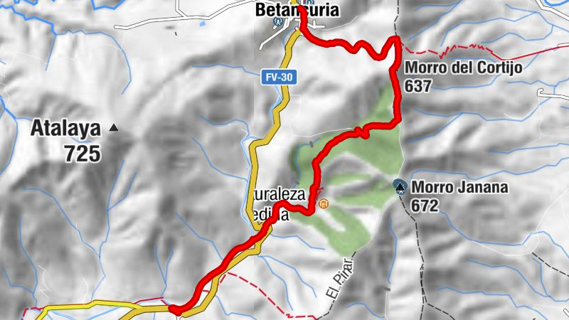 Betancuria - Morro del Cortijo - Ermita de la Virgen de la Peña - Don Antonio
