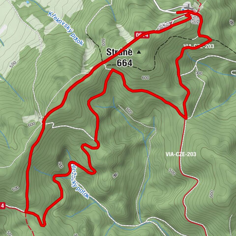 Lipina - Stráně - Hložecká kaple - Křekov