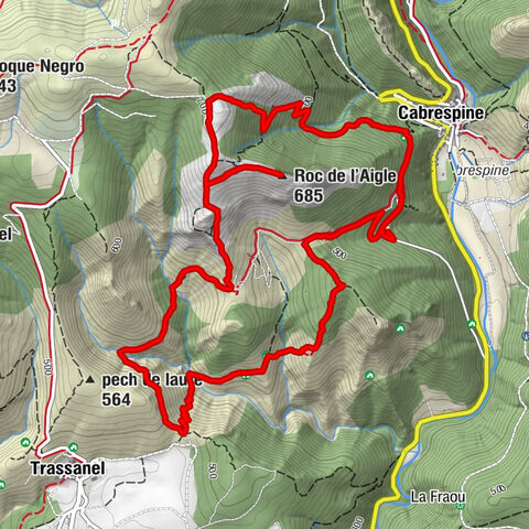 Barrenc de Cabrespine - Gouffre de Cabrespine (entrée touristique) - Roc de l'Aigle - Trassanel