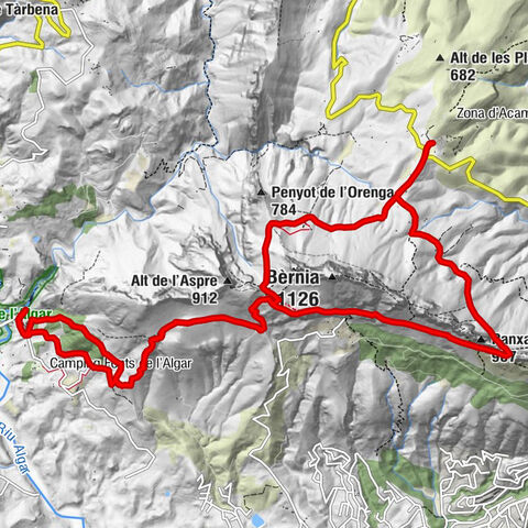 Refugia Vista Bernia - Alt de la Penya - Panxa Blanca - Coll de la Penya de l'Orenga