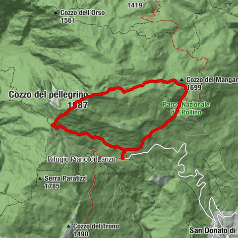 Rifugio Piano di Lanzo - La Calvia - Cozzo del pellegrino - Cozzo del Mangano