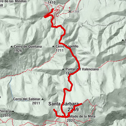 Baza - Cuesta del Ahorcado - Santa Bárbara - Collado de la Mina