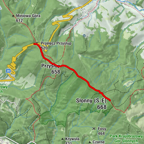Przełęcz Przysłup - Przysłup - Słonny (S-E)