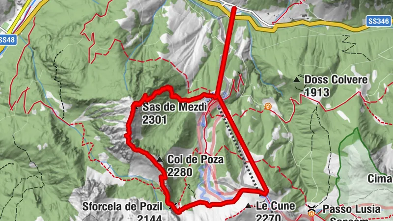 Moena - Alpe Lusia - Sas da Mesodì
