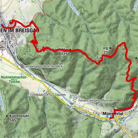 Hoch über'm Münstertal nach Staufen